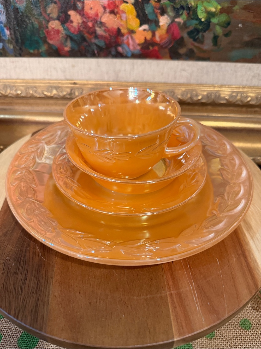 Anchor hocking vintage Fire King Peach Lustre